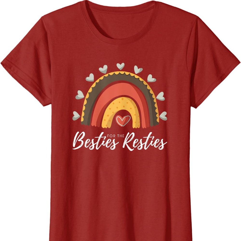 Besties For The Resties Boho Rainbow Matching Mommy and Me T-Shirt